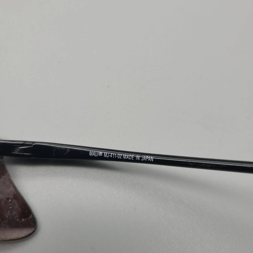 Maui Jim Turtle Bay MJ-411-02 Black Sport Sunglasses Bronze Polarized Lens Japan